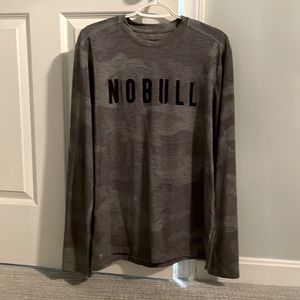 Men’s Nobull Long Sleeve Tee - Grey Camo - Large